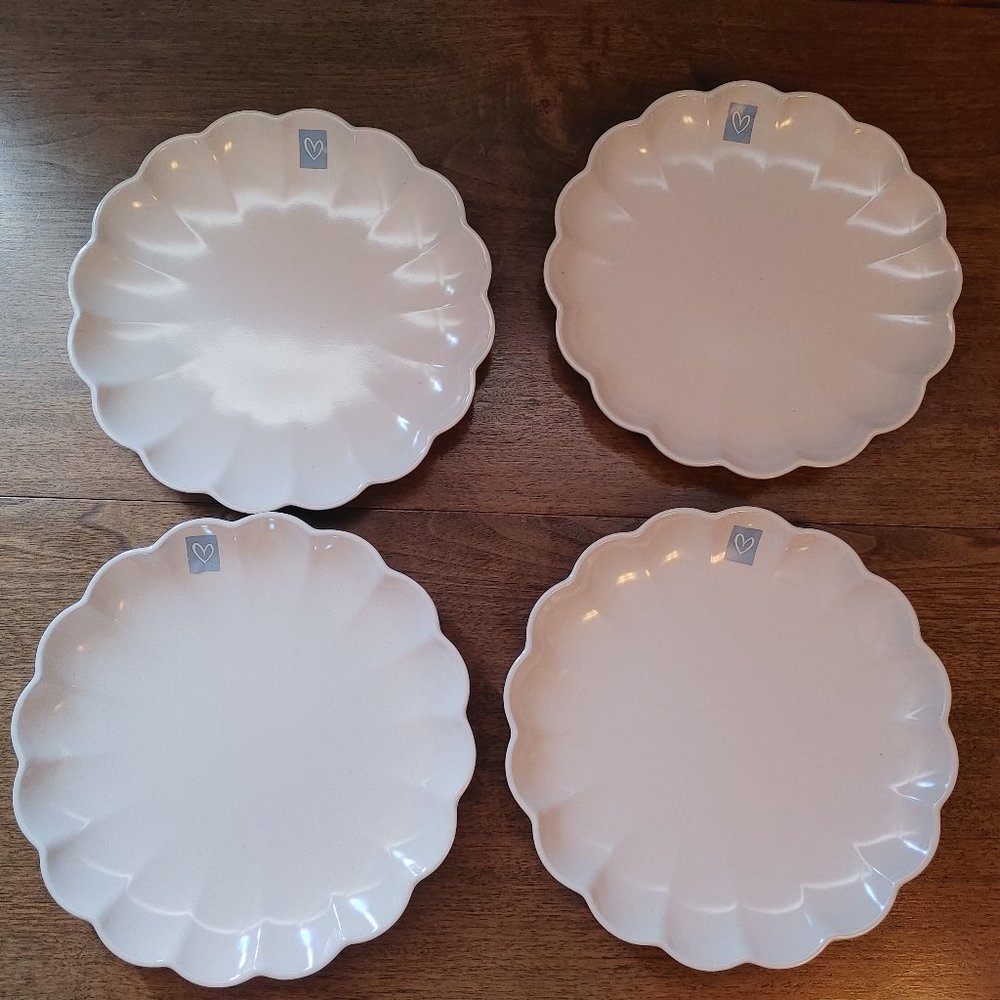 JF x Jillian Harris x Life at Home Scalloped Dinner Plates x 4 BNWT
